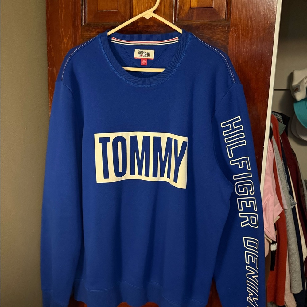 Tommy Hilfiger Royal Blue TOMMY Logo Crewneck Sweatshirt